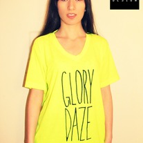 GLORY DAZE Yellow Highlighter T-Shirt