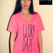 GLORY DAZE Pink Highlighter T-Shirt