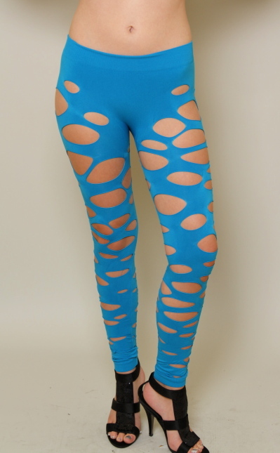 Blue Pothole Leggings