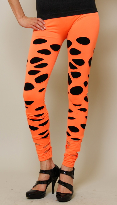 Orange Pothole Leggings