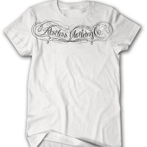 Restless Script Tee - White