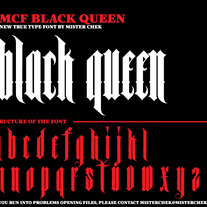Black Queen Font by Mister Chek