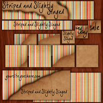 Striped and Slightly Singed Online Shop Graphic Set