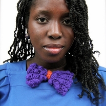 Unisex HAND CROCHETED VERSATILE BOW TIE/CLIP 