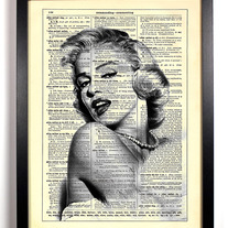 Marilyn Monroe, Vintage Dictionary, 8 x 10