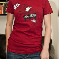 "On the Mountain" T-Shirt (Ladies fit/cranberry)