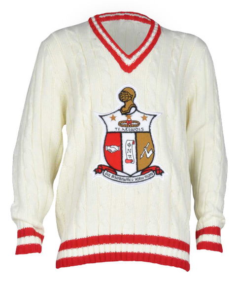 Kappa Alpha Psi Cable Knit V-Sweater