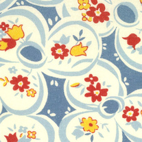 Fat Quarter-Moda Punctuation Blue Flowers/21406325