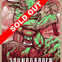 SOLD OUT - SOUNDGARDEN North America print by MUNK ONE (RED VARIATION)