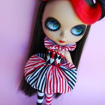 Licorice Ballerina Bombshell Dress for Blythe