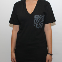 Zebra Dark V-Neck