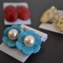 Turquoise Pearl Earring 