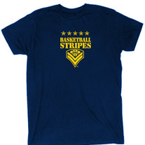 Basketball Stripes Logo Tee | Navy