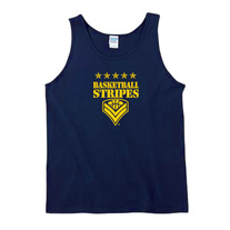 Basketball Stripes Logo Tank | Navy