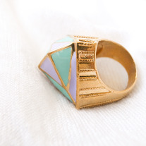 Pastel Big Diamond Ring