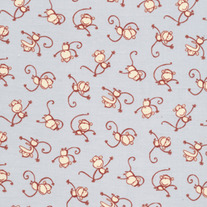 Fat Quarter-Monkeys in Gray/DW47