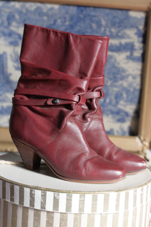 Dingo - Vintage Leather Maroon Boots 