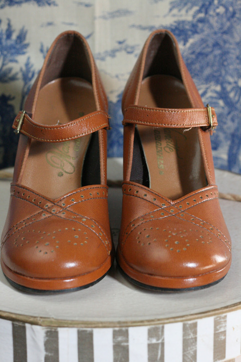 Nanette Originals - Vintage Burnt Orange Wedge