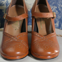 Nanette Originals - Vintage Burnt Orange Wedge
