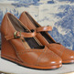 Nanette Originals - Vintage Burnt Orange Wedge - Thumbnail 1