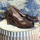 Tru-Poise - Vintage Brown Gator Pumps - Thumbnail 1