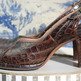 Tru-Poise - Vintage Brown Gator Pumps - Thumbnail 3