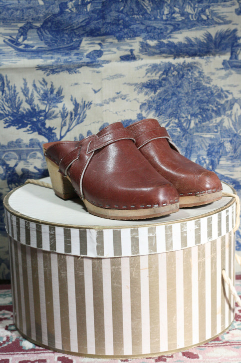Vintage Leather Clogs