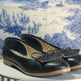 Vintage Black Frill Golfer Flats - Thumbnail 1