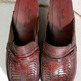 Rapallo - Vintage Maroon Leather Clogs - Thumbnail 4