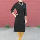 Black Pocket Wiggle Dress - Thumbnail 2