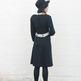 Black & Cream 1960's Collar Button Dress - Thumbnail 4