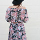 Sheer Black Floral Dress - Thumbnail 4
