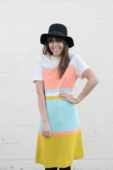 60's Stripe Shift Dress