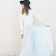 70's Cream Maxi Field Dress - Thumbnail 4