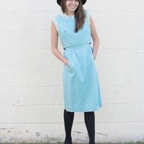 60's Light Blue Sailing Dress {Two-Piece}