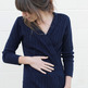 Vintage Navy Ribbed Cardigan - Thumbnail 2