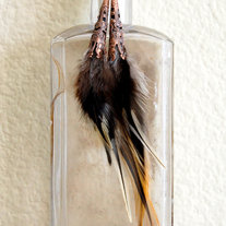 Natural Black Badger Feather Earrings