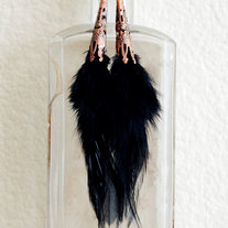 Black Feather Earrings