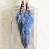 Grey Feather Earrings