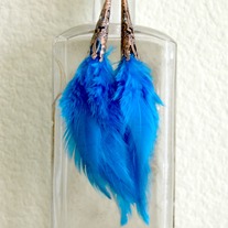 Indigo Feather Earrings