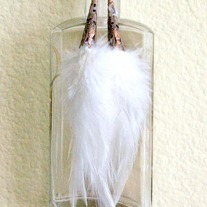 White Feather Earrings