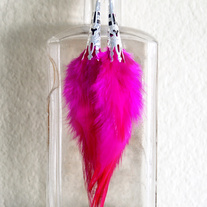 Magenta Feather Earrings
