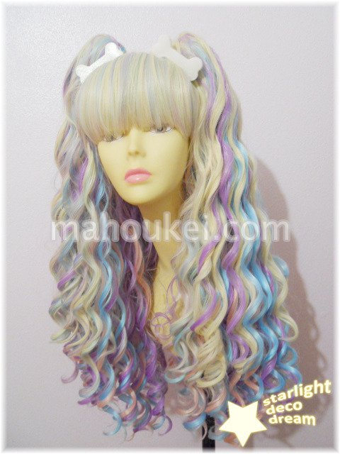 Dream Blonde / Blue / Lavender / Pink Mix Wig Set
