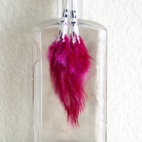 Raspberry Violet Feather Earrings