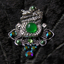 Tribal Belly Dance Bindi ~ Jade Dragon