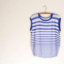 Blue & White Striped Blouse