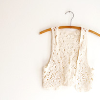 Ivory Crochet Vest