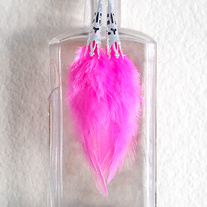 Carnation Pink Feather Earrings