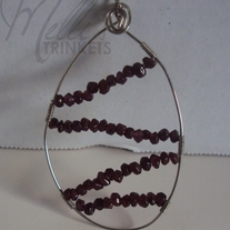 Garnet Wire Wrapped Pendant