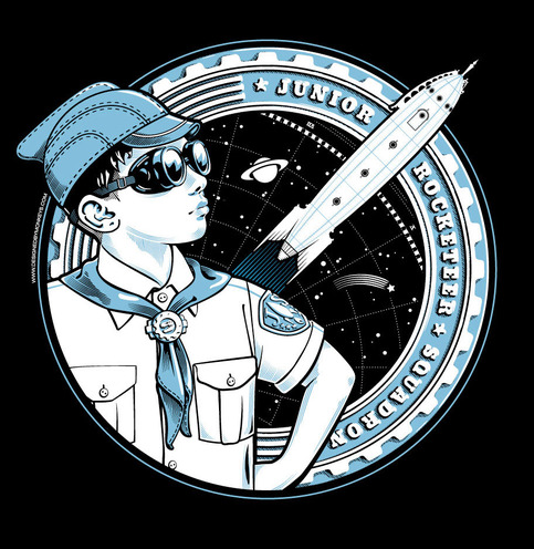 t-shirt: Junior Rocketeer Squadron (steampunk)
